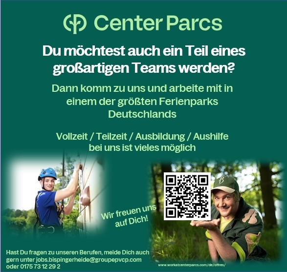 Center Parcs Bispinger Heide: Arbeite bei uns