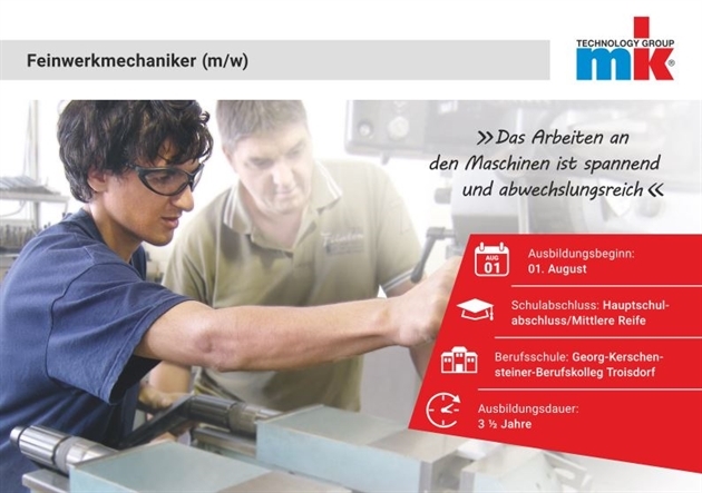 Maschinenbau Kitz GmbH Stammhaus der mk Technology Group: Feinwerkmechaniker (m/w)