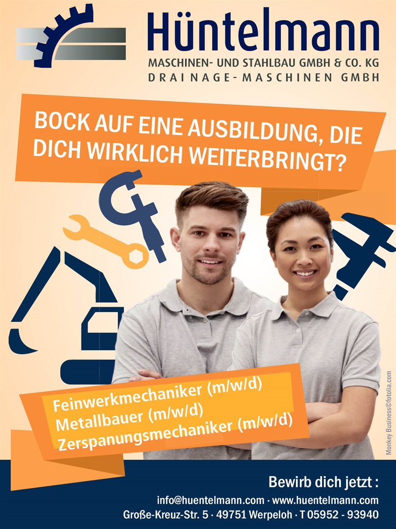Freie Stelle Hüntelmann Maschinen- und Stahlbau GmbH & Co. KG