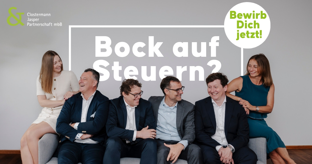 Freie Stelle Clostermann & Jasper Partnerschaft mbB Freie Stelle Clostermann & Jasper Partnerschaft mbB