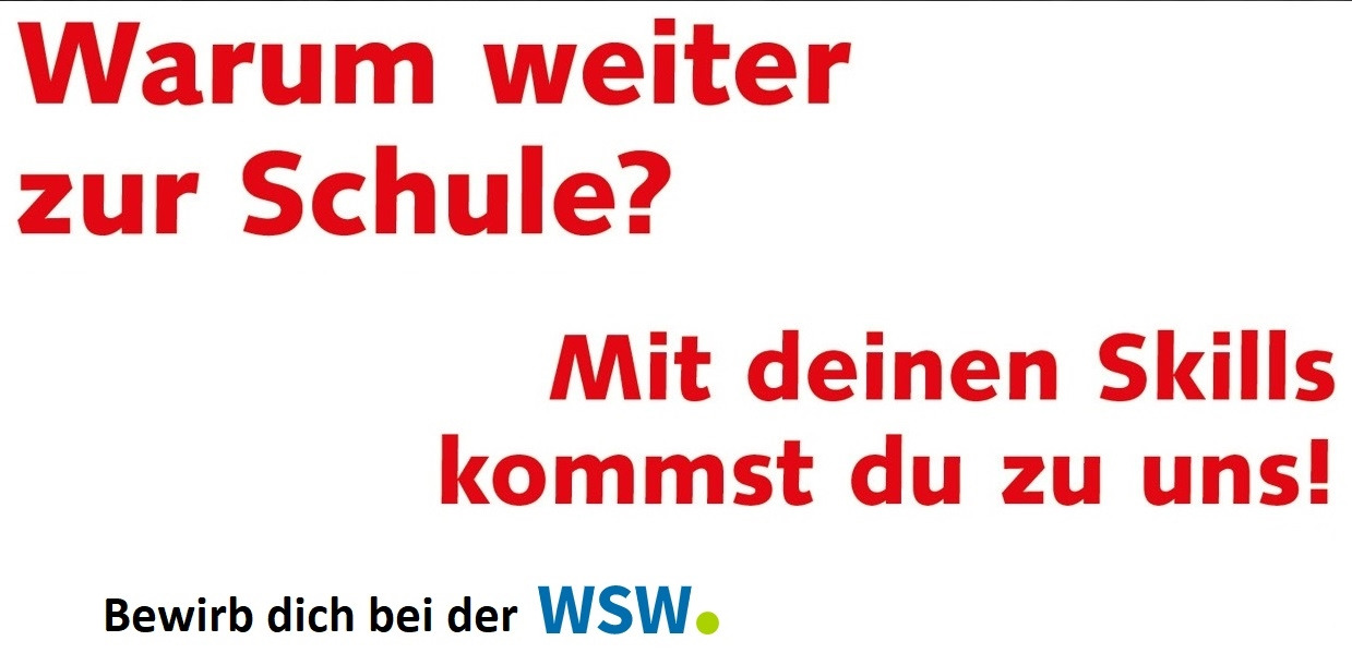 Freie Stelle WSW Wuppertaler Stadtwerke GmbH
