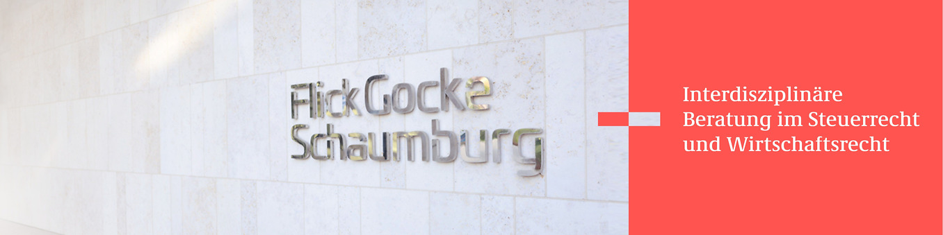 Freie Stelle Flick Gocke Schaumburg Rechtsanwälte Wirtschaftspr. Steuerber. Partnerschaft