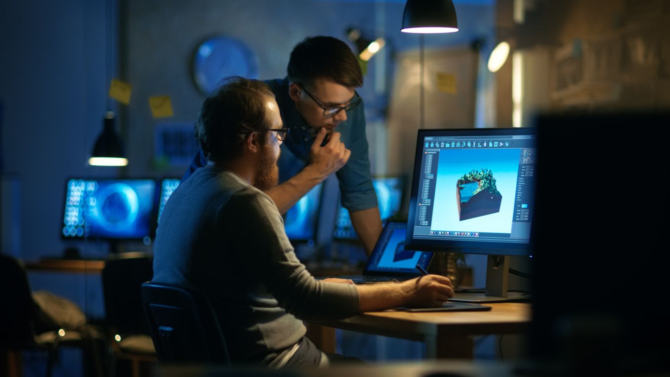 3D Designer bei der Arbeit