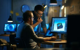 3D Designer bei der Arbeit 3D Designer bei der Arbeit