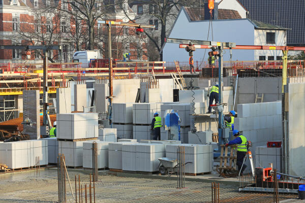 Arbeit auf der Baustelle