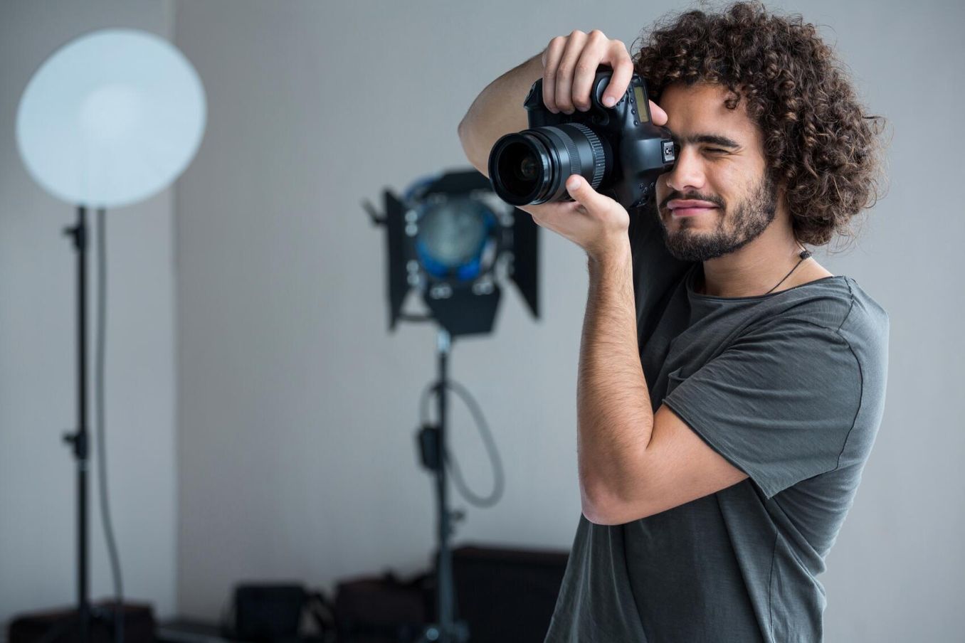 Fotograf bei der Arbeit