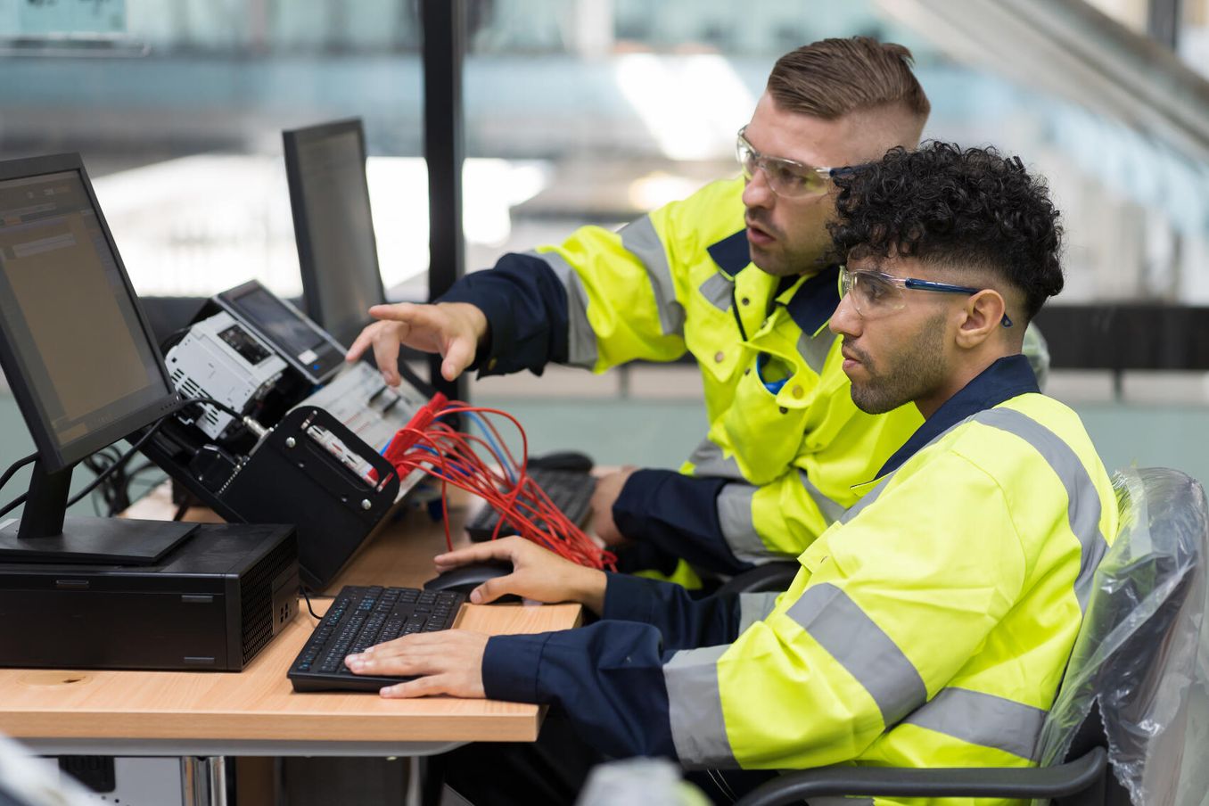 Junger Mann macht Praktikum als Berufsvorbereitende Bildungsmassnahme