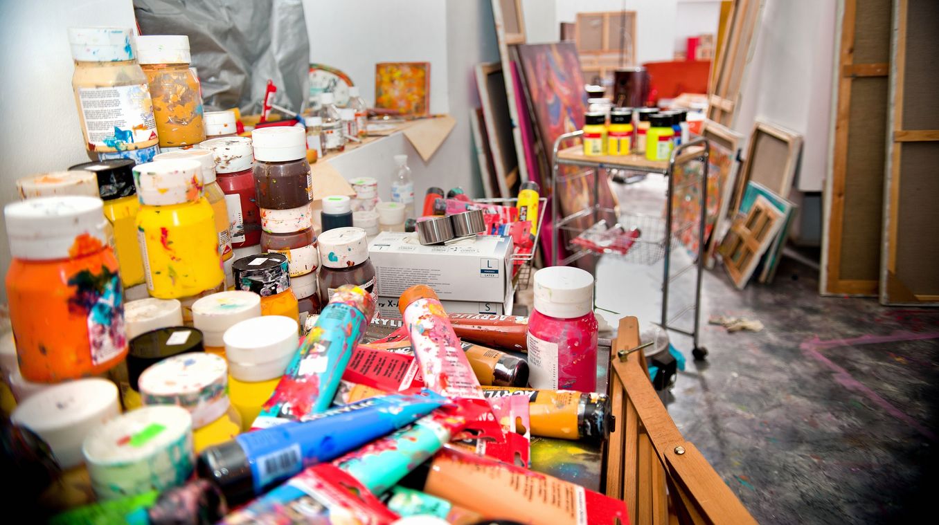 Farben in einem Atelier