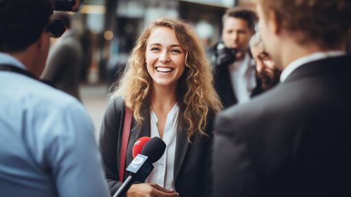 Publizistik Studium – Studentin erstellt eine Reportage Publizistik Studium – Studentin erstellt eine Reportage