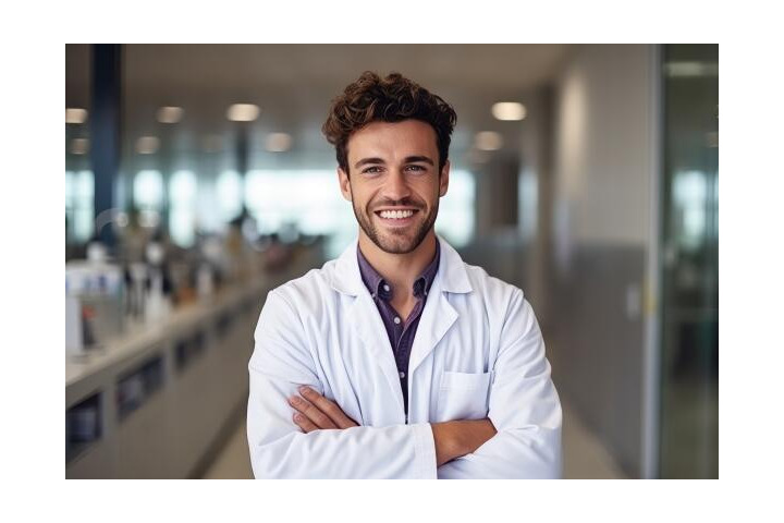 Pharmareferent bei der Arbeit