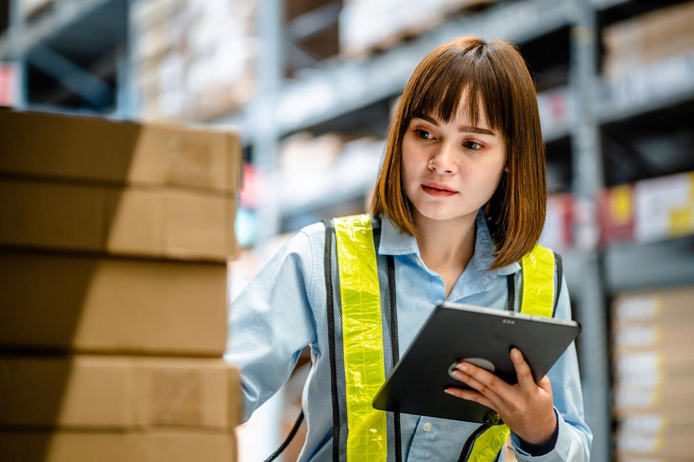 Logistikmeister Gehalt Faktoren – Frau kontrolliert Ware