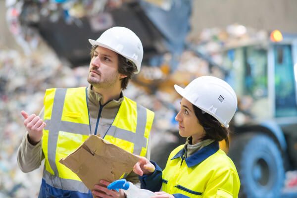 Umwelttechnologe fu¨r Kreislauf- und Abfallwirtschaft auf Recyclinghof