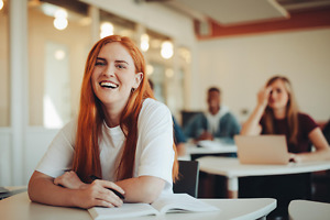 Studierende hat durch ihre Planung ein erfolgreiches Semester Studierende hat durch ihre Planung ein erfolgreiches Semester
