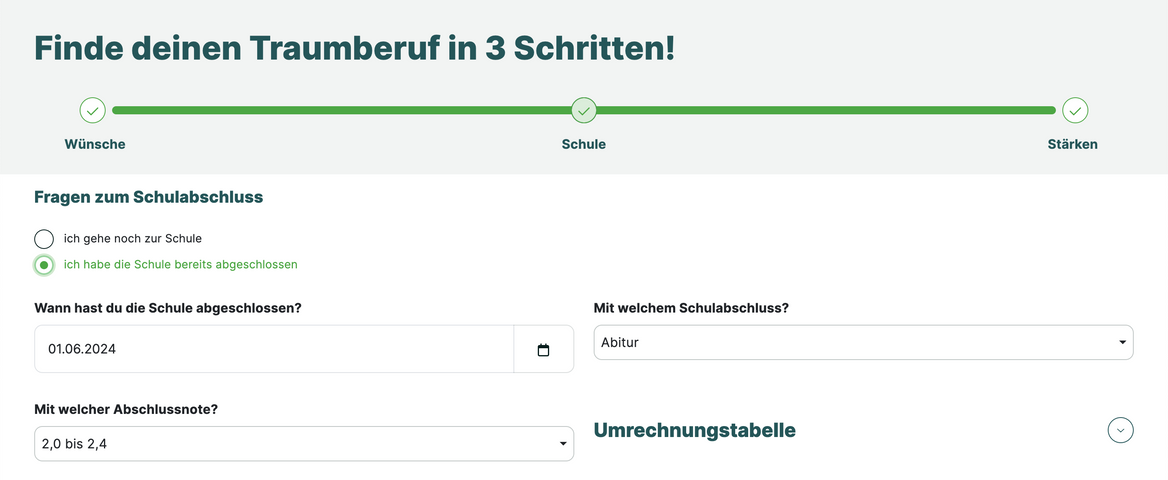 Berufswahltest Schule