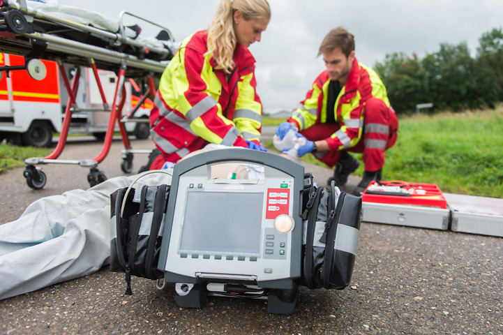 Rettungssanitäter am Einsatzort
