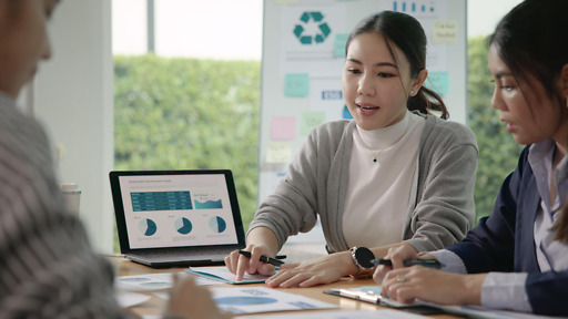 Nachhaltigkeitsberater bei der Arbeit Nachhaltigkeitsberater bei der Arbeit