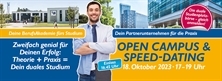 Open Campus & Speed-Dating mit Studienplatzbörse am 18. Oktober 2023