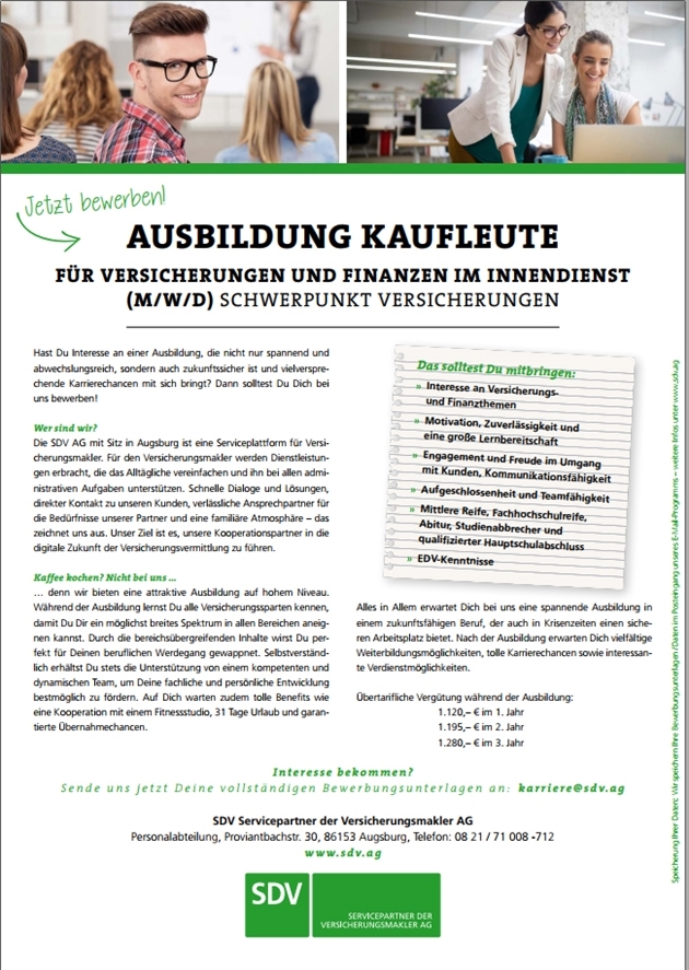 SDV Servicepartner der Versicherungsmakler AG Bild 5 SDV Servicepartner der Versicherungsmakler AG Bild 5