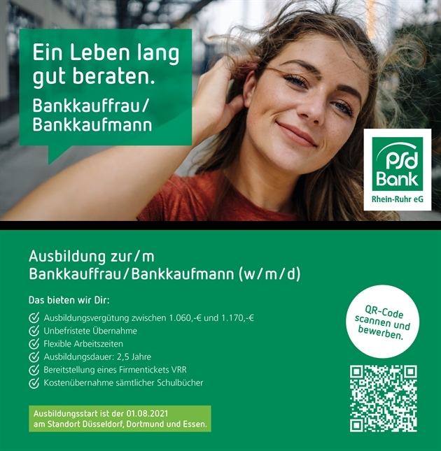 PSD Bank Rhein-Ruhr eG: Ausbildung Bankkaufmann/Bankkauffrau