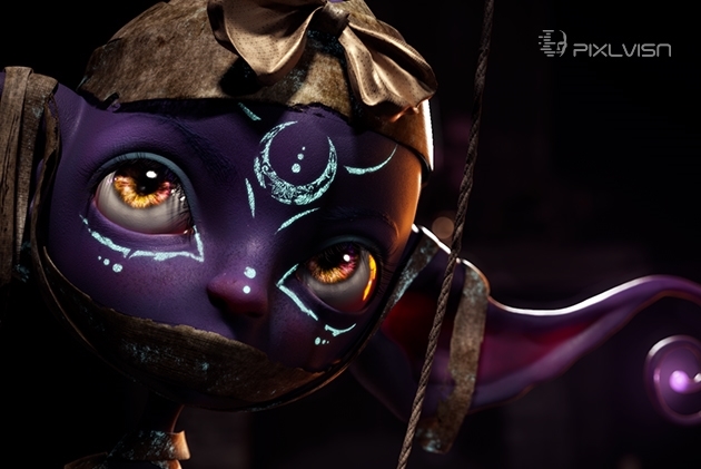 PIXL VISN media arts academy: Projekt "Halloween Head" von Nina Haftka