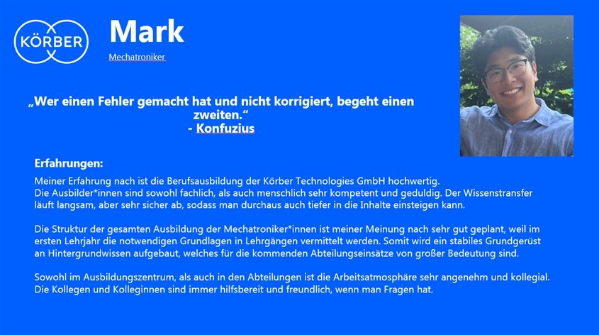 Körber Technologies GmbH Ausbildung: Infos & freie Stellen | Azubiyo