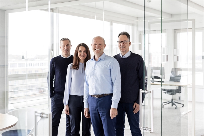 best practice consulting AG: Unsere Vorstandsmitglieder: Tobias Zierau, Stefanie Buckmann, Sebastian Landgraf, Ulf Koglin (v.l.n.r.)