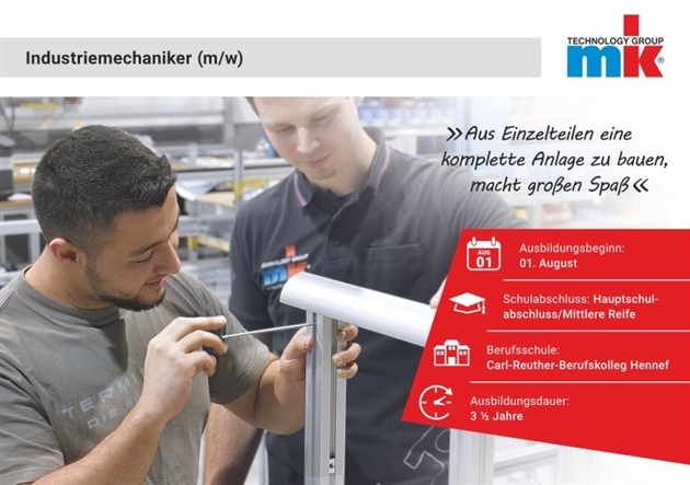 Maschinenbau Kitz GmbH Stammhaus der mk Technology Group: Industriemechaniker (m/w)